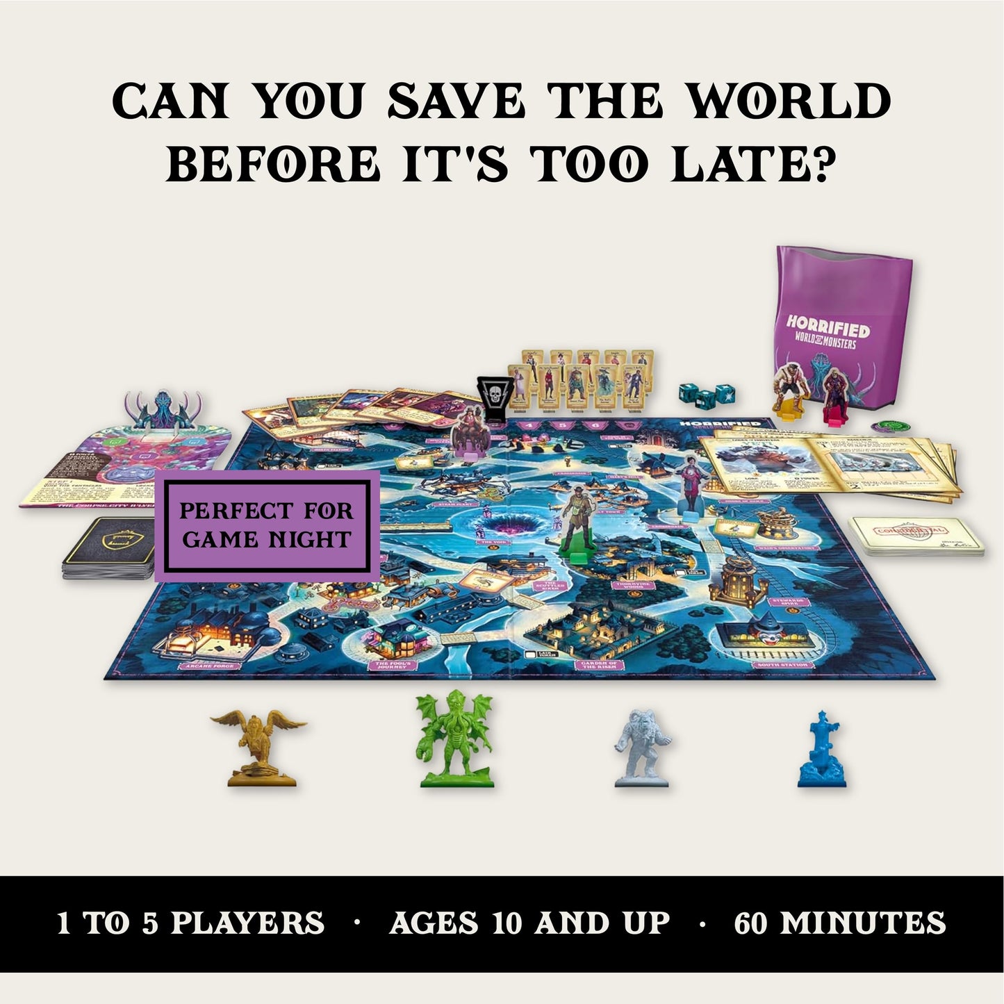 Ravensburger Horrified Games - World of Monsters - Strategy Board Game - Boost Critical Thinking & Teamwork - Cooperative Gameplay - Unique Monster