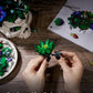Succulent Skull Planter Flowers Building Set, Botanical Skeleton Pot Collection Building Kit, Horror Plants Home Office Table Decoration Blocks Toys