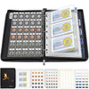 Coin Collection Album Holder for Collectors, 1403 Personalized Collection Labels, 410 Pockets Fireproof Coin Collection Book & 15 Paper Currency