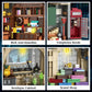 PleyWalden Grocery Store Building Blocks for Adults, for Diagon Alley Building Set with LED Light, Shop Window and Telephone Booth, House Toy for Home