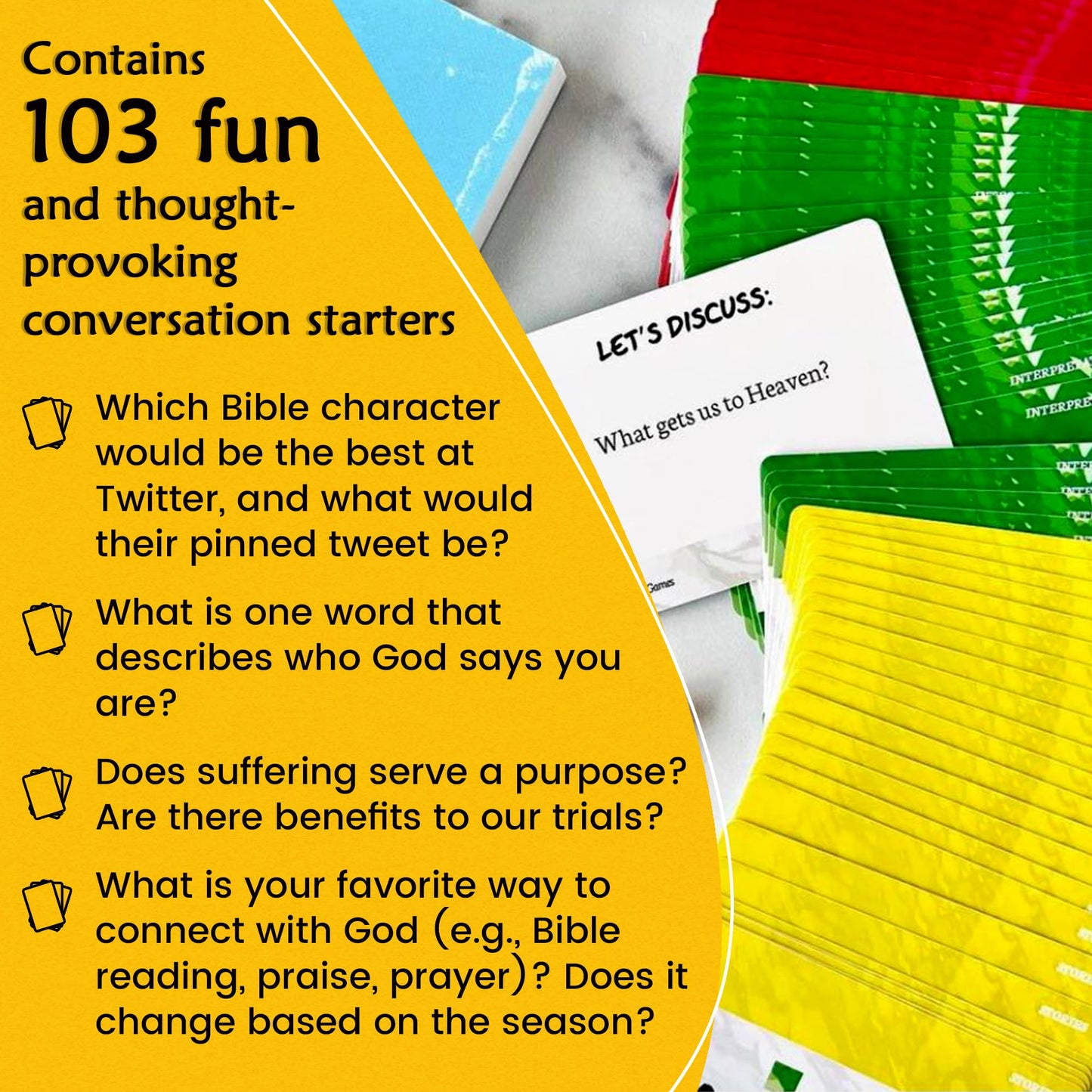 Kulture Games Christian Culture - The Game of Conversations - Fun & Thought Provoking Starters About God, Christianity & Life - Cards for Bible Study
