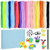 Folklyzo Pipe Cleaners,400 Pcs Creative Chenille Stems Pipe Cleaners Craft,27 Colors Pipe Cleaners Bulk for Crafts, DIY Pipe Cleaner for Home Arts