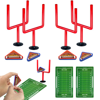 XIPEGPA 10 PCS Mini Flick Football Games Mini Table Top Sports Games with Foam Footballs Goal Post and Cards Finger Toys Office Indoor Football Sports