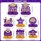 8 Pieces Class of 2026 Graduation Table Decorations - 2026 Congrats Grad Honeycomb Centerpieces, Graduations Table Toppers Decor for 2026 Graduation
