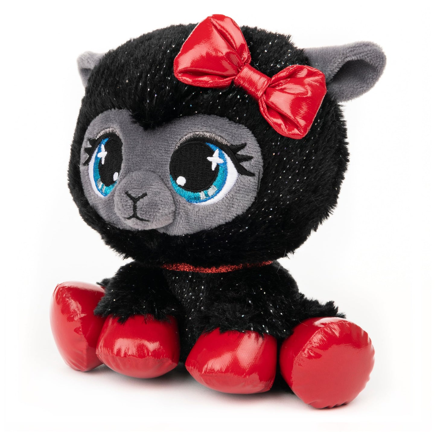 GUND P.Lushes Designer Fashion Pets Special-Edition Ba-Bah Noir Llama Premium Stuffed Animal, Black and Red, 6”
