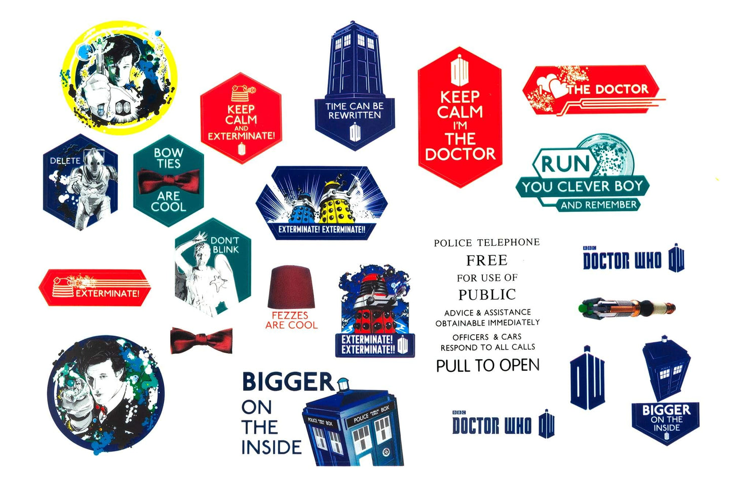 BBC Doctor Who Assorted Sticker Set