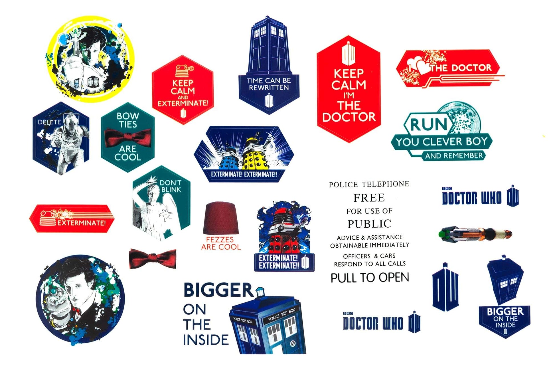 BBC Doctor Who Assorted Sticker Set
