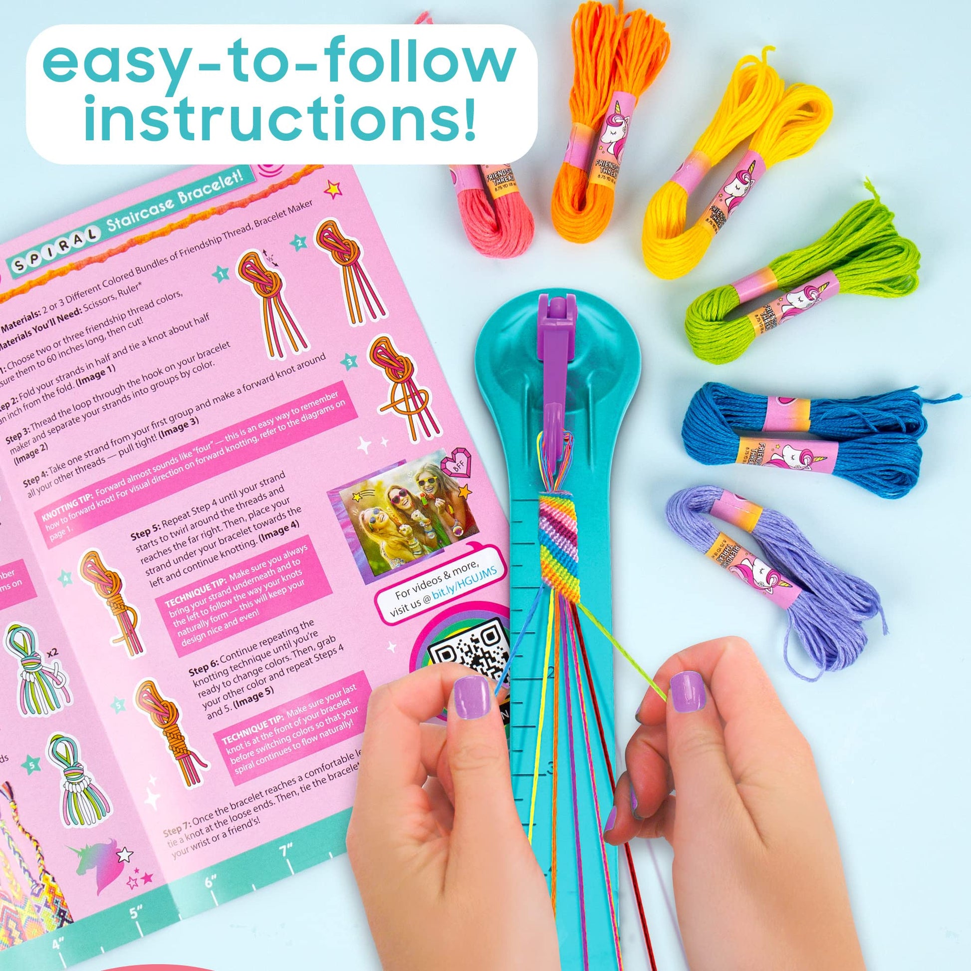 Just My Style On-The-Go Jewelry Studio - Bracelet-Making Travel Kit - DIY Bead & Braid Set for Kids Ages 6+