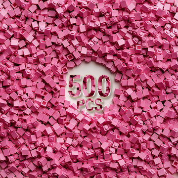 1x1 Bricks Bulk 500 Pieces? Classic Basic Parts Building Creative Play Set Blocks Toy Accessories Compatible with Lego 3005 Major Brands (Pink)