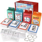 Torlam Multi Math Flash Cards for Kids Ages 4-8 - Addition, Subtraction, Multiplication, & Division - All Facts 0-12 with 4 Rings, Math Games for Kids