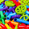 250PCS Pipe Tube Learning Toy for Toddlers, Educational STEM Bins for Classroom Preschool Building Toys, Montessori Interactive Autistic Sensory Toy