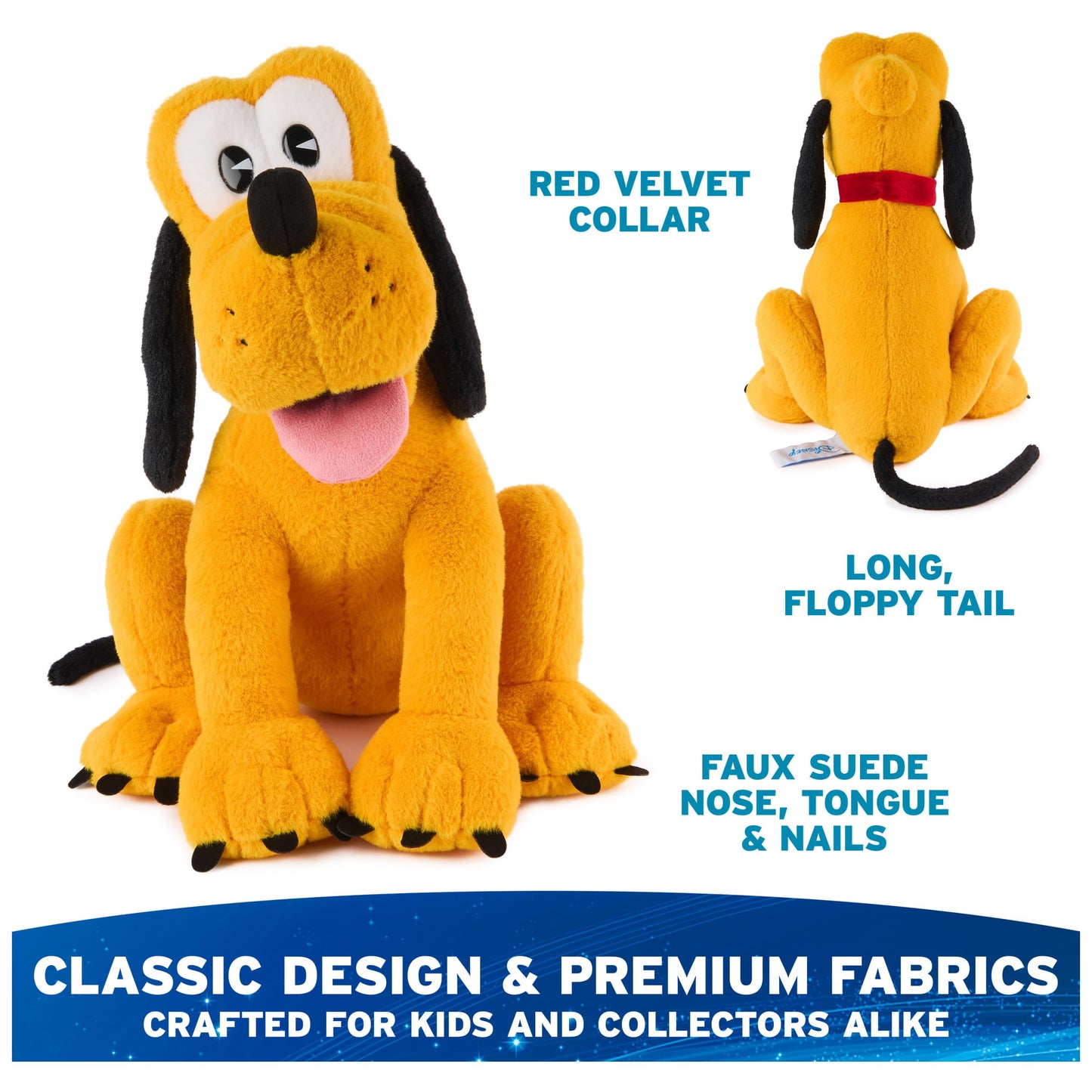 GUND Disney Official Pluto 14-Inch Deluxe Plush Toy for Ages 1+