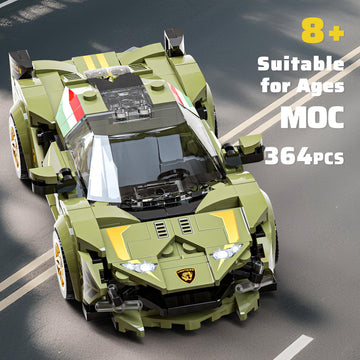 Mould King 27003 Speed Champion SIAN Racing Car Building Set & Display Case, MOC Creative Classic Cars for Boys Age 14+, Cool Vehicles Model Toys