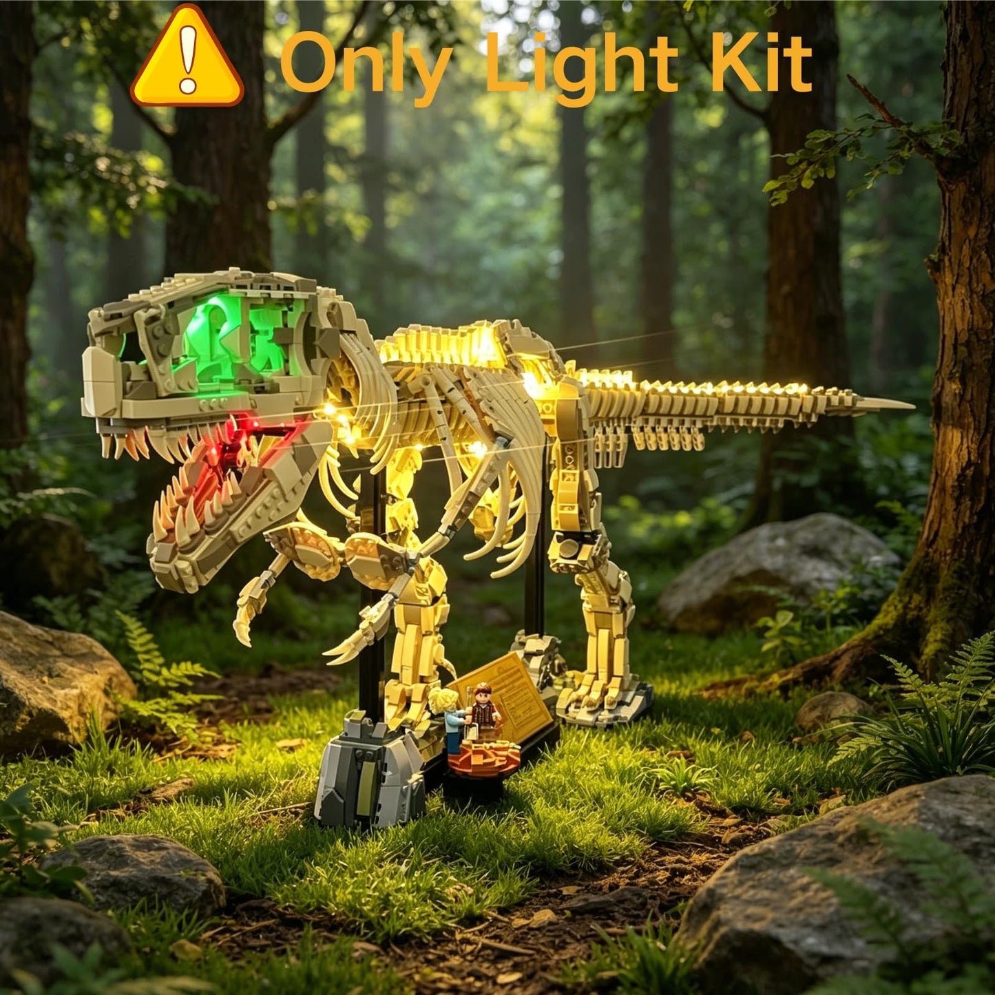 2026 NEW LED Lighting Compatible with Lego Dinosaur Fossils Tyrannosaurus rex 76968, Light Kit Compatible with Lego 76968, DIY Creative Lighting Set