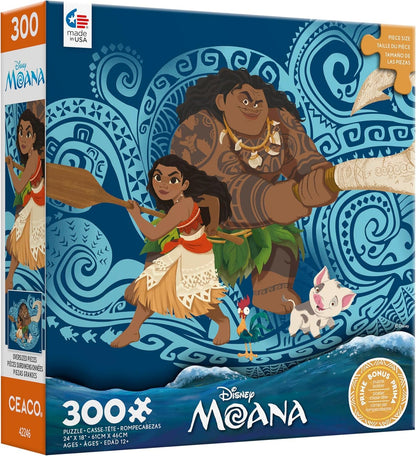 Ceaco - Disney Moana and Maui - 300 Large Piece Jigsaw Puzzle for Adults