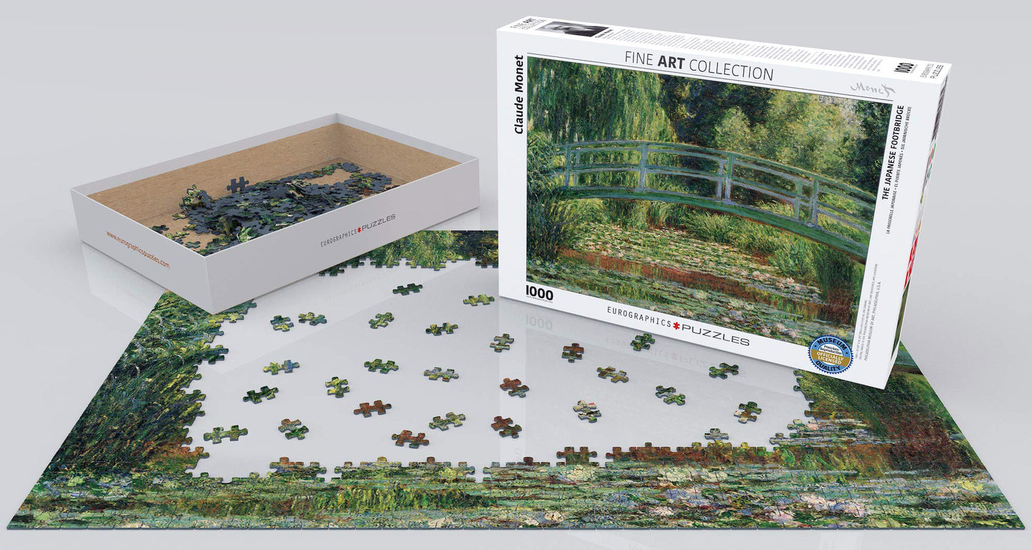 EuroGraphics The Japanese Footbridge by Claude Monet (1000 Piece) Puzzle (6000-0827) , Green