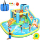 Whubefy 12.8x12Ft Large Water Bounce House Double Slides for Big Kids 3-12