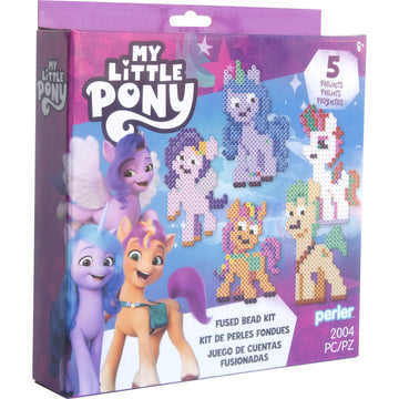 Perler 80-56993 My Little Pony Fused Bead Activity Kit with Pegboard and 5 Patterns, Multicolor, 2004 Pieces