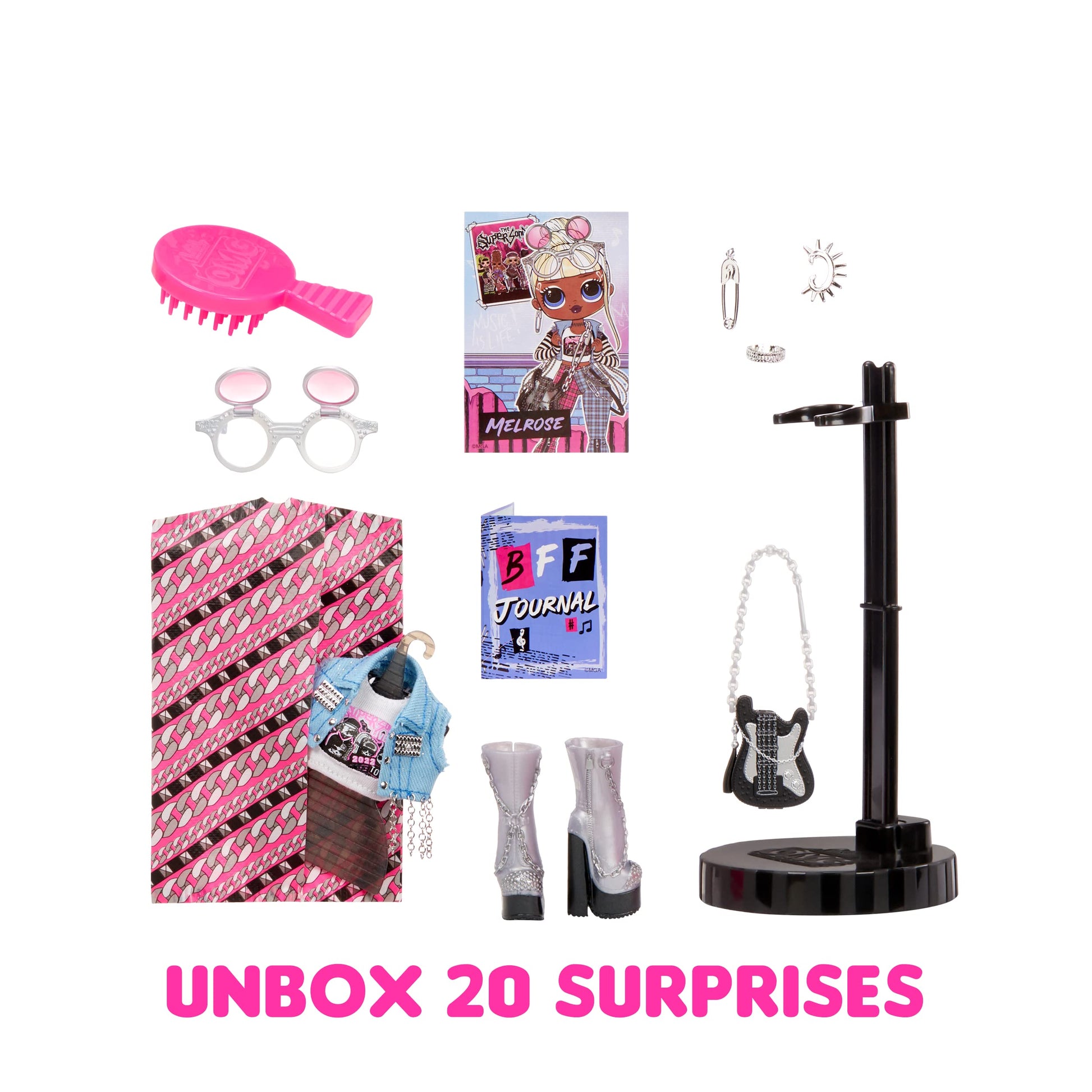 L.O.L. Surprise! OMG Melrose Fashion Doll with 20 Surprises Including Accessories in Stylish Outfit, Holiday Toy for Kids Girls Boys Ages 4 5 6+ Years