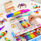 Bobbie Art Arts and Crafts Supplies for Kids- Ultimate Crafting Supply Carboodle in Portable 3 Layered Plastic Art Art Crafting Kit Birthday Gifts
