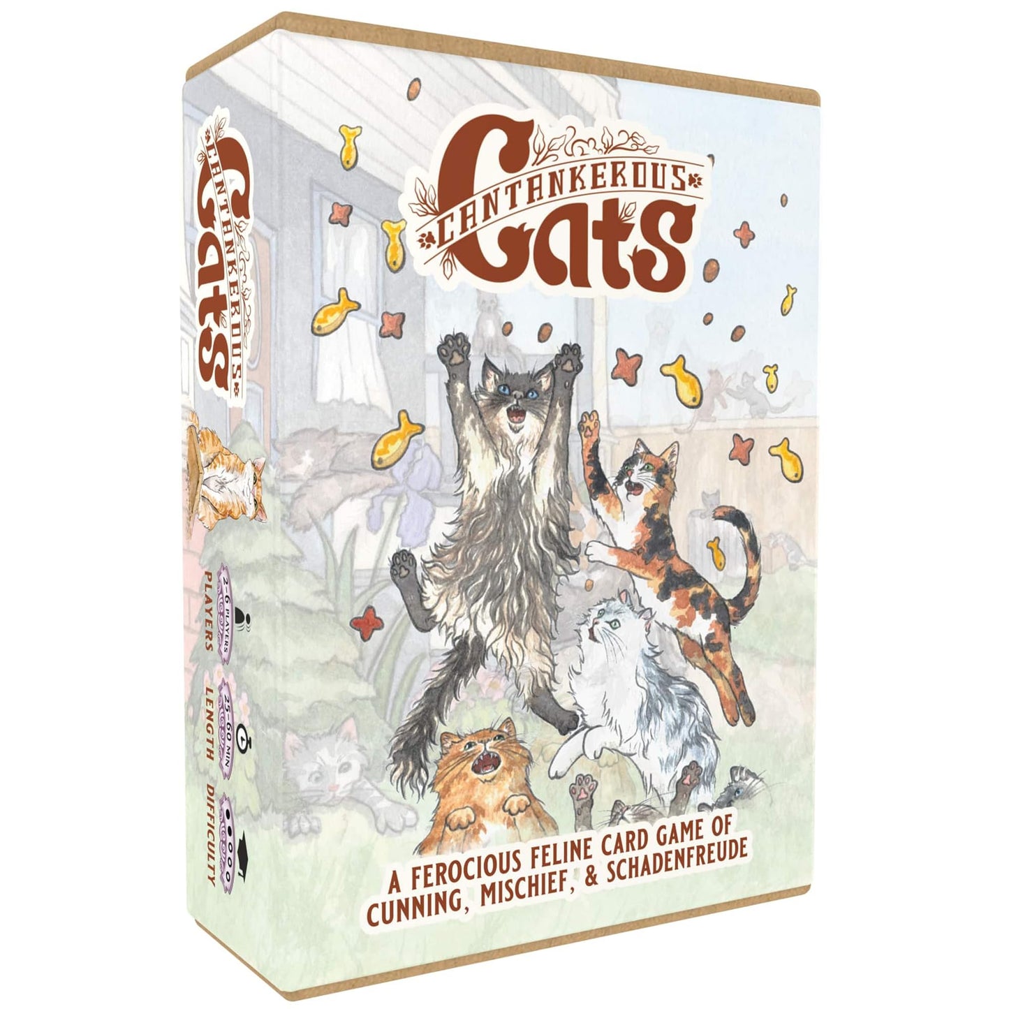 Mentha Designs: Cantankerous Cats 3rd Edition - Cute Take-that Card Game, Mischief & Cunning Hand Management Party Game, Age 10+, 2-6 Players, 25+ Min