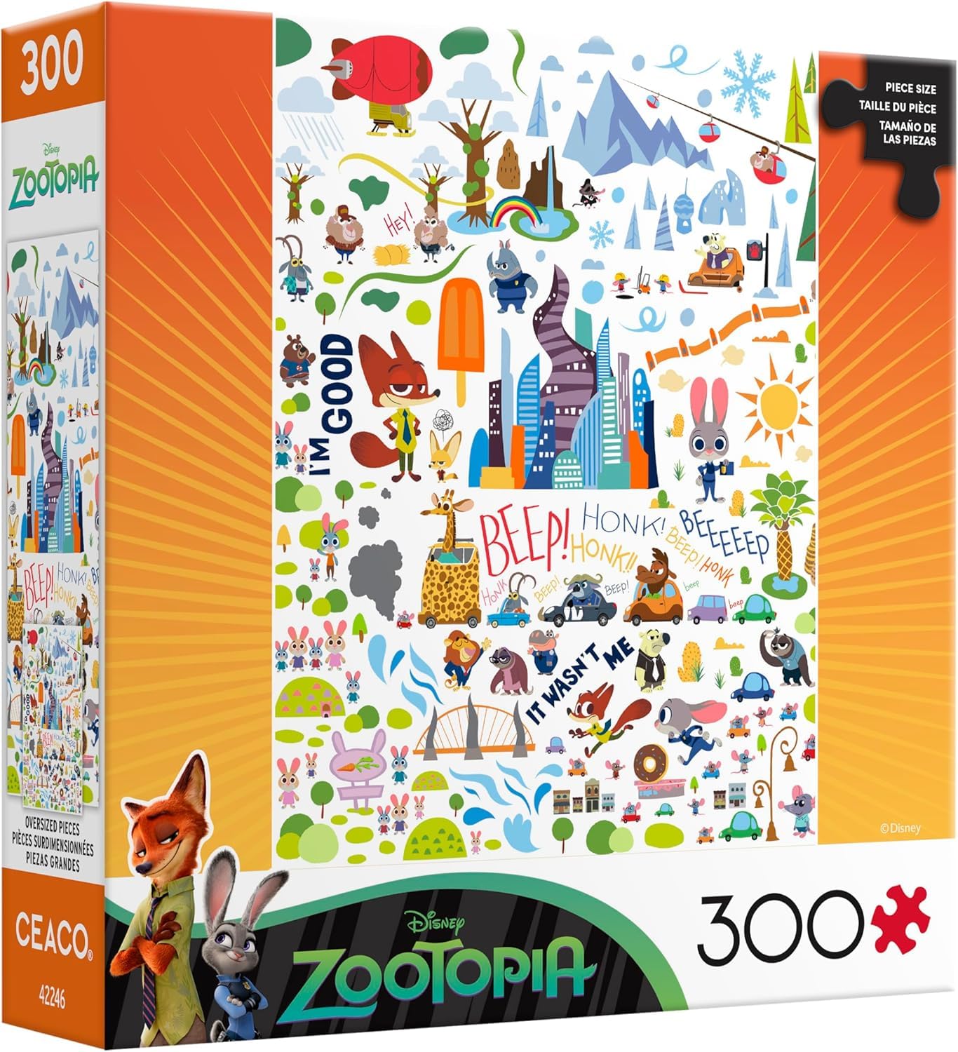 Ceaco - Disney - Zootopia - 300 Oversized Piece Jigsaw Puzzle