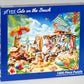 Cats on The Beach Jigsaw Puzzle 1000 Piece by VCC - Cool Cat Puzzles for Adults & Families - Large Interlocking Pieces - 30" x 24"