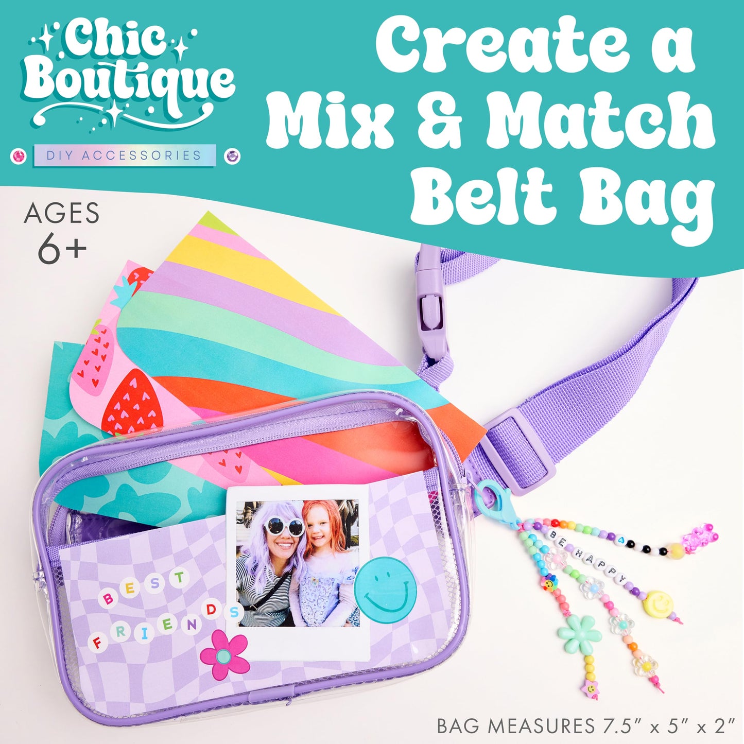 Creativity for Kids Chic Boutique Belt Bag: DIY Girls Art & Craft Kit, Girls Toys Age 6-8+, Crafts and Cute Stuff for Girls, Birthday Gifts for Girls