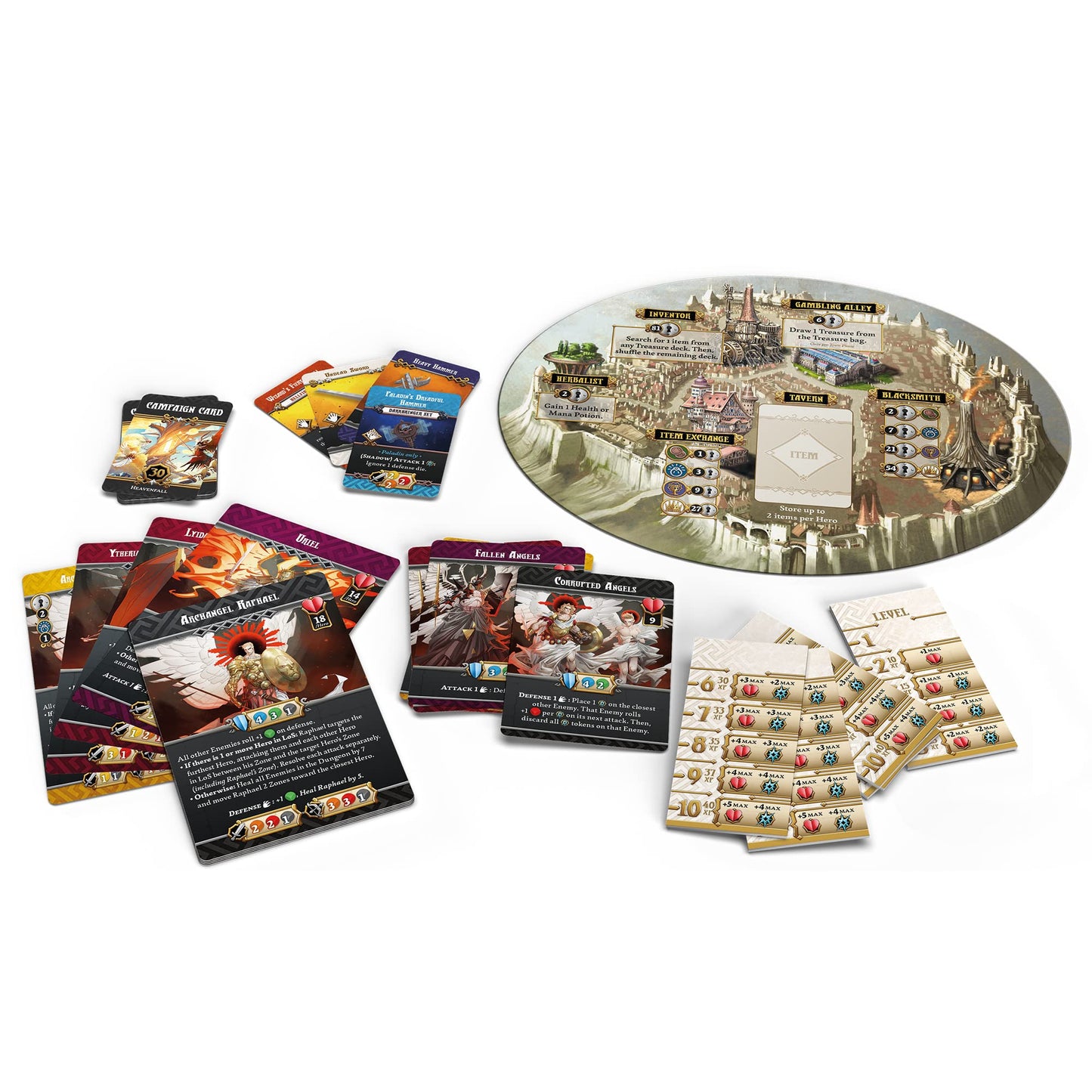 Massive Darkness 2 Heavenfall Board Game Expansion | Tabletop Miniatures Game | Cooperative Strategy Game for Adults and Teens | Ages 14+ | 1-6