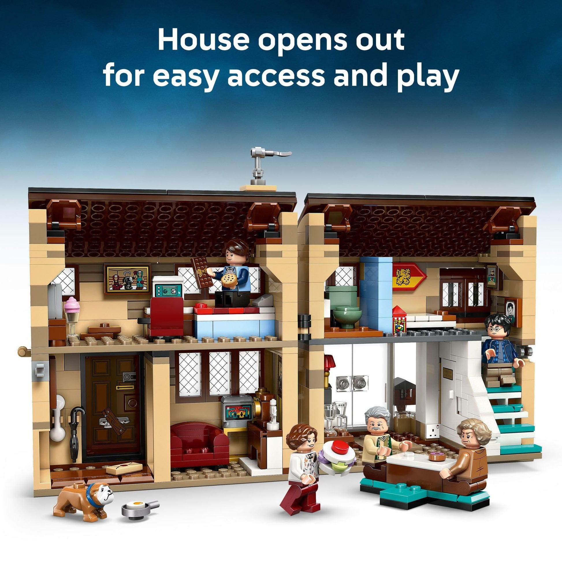 LEGO Harry Potter Privet Drive: Aunt Marge’s Visit Kids Toy - Buildable Book Nook and Room Decor for Boys and Girls, Ages 8+ - Collectible Harry