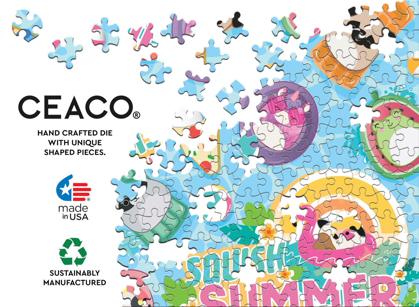 Buffalo Games - Squishmallows - Pool Party - 500 Piece Foil Jigsaw Puzzle