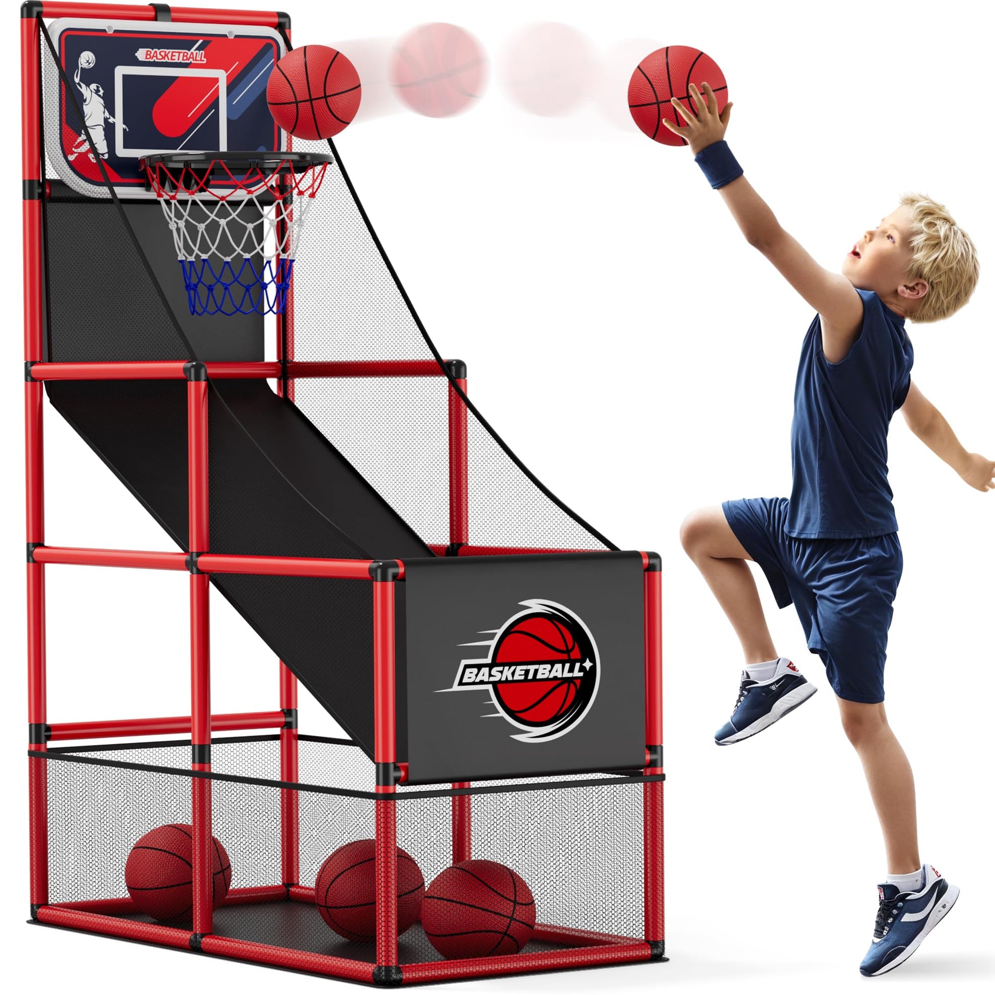 HYES Basketball Arcade Game Indoor, Outdoor Kids Basketball Hoop