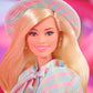 Barbie The Movie Doll, Margot Robbie as, Collectible Doll Wearing Blue Plaid Matching Set with Matching Hat & Jacket