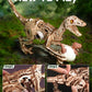 ROBOTIME Dinosaur 3D Wooden Puzzles, Velociraptor Model Kits can Walk, Mechanical Dinosaur STEM Toys, 3-D Puzzles Building Kit Gifts