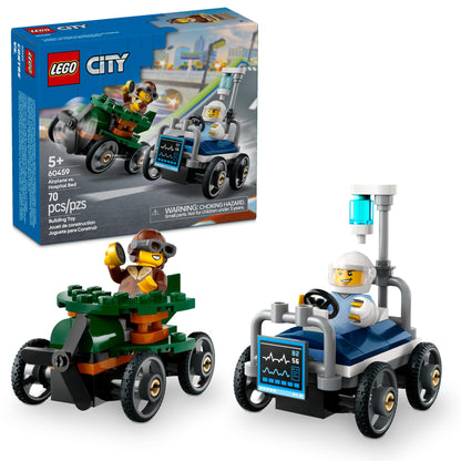 LEGO City Airplane vs. Hospital Bed Race Car Pack Toy - Building Toy for Kids, Boys and Girls, Ages 5+ - Gift for Birthdays and Holidays - Includes 2