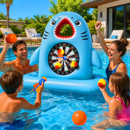 Inflatable Dart Board Pool Game - Floating Toss Toy for Kids & Teens