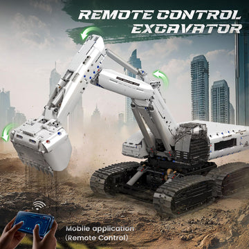 Mould King 17079 RC Excavator Building Set, Construction Digger with 8 Motors, Collectible Truck Model Kit for Men & Women, STEM Engineering Toys