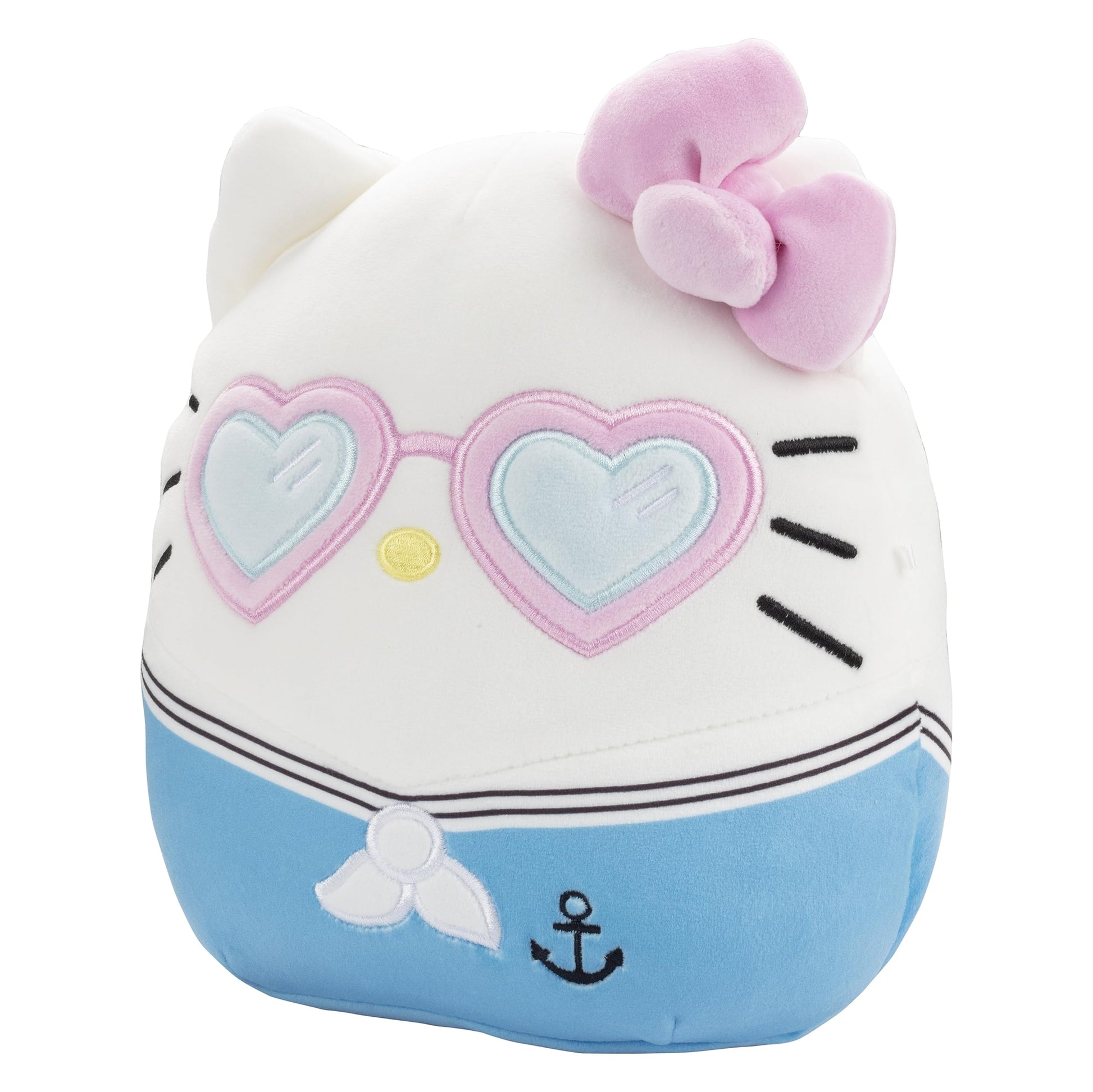 Squishmallows Original 8-Inch Hello Kitty Heart Glasses Plush - Official Jazwares Sanrio Plush - Collectible Soft Squishy Stuffed Animal Toy - Gift