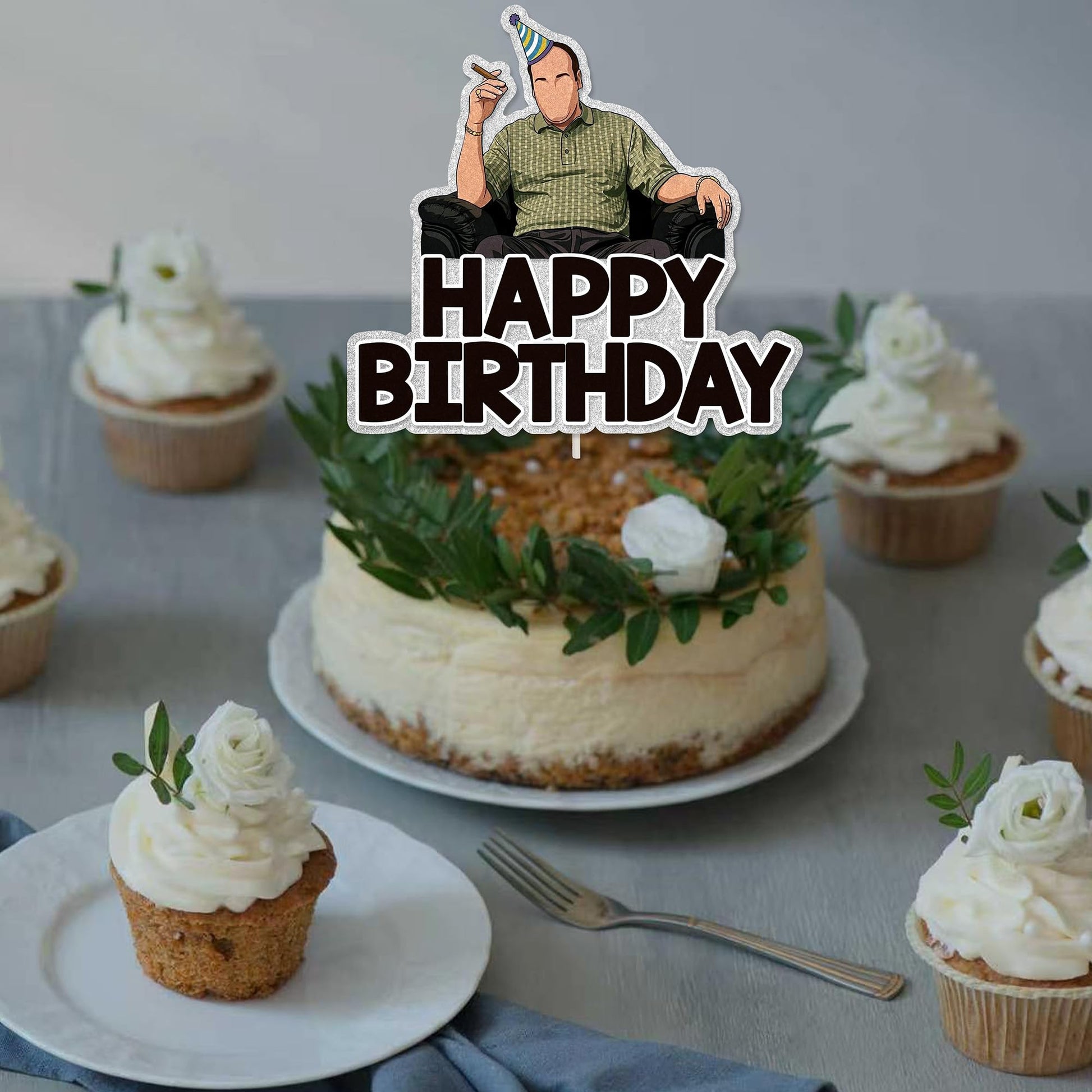 Sopranos Birthday Cake Topper - Glitter Sopranos Party Decorations For Italian Birthday Party Cake Décor