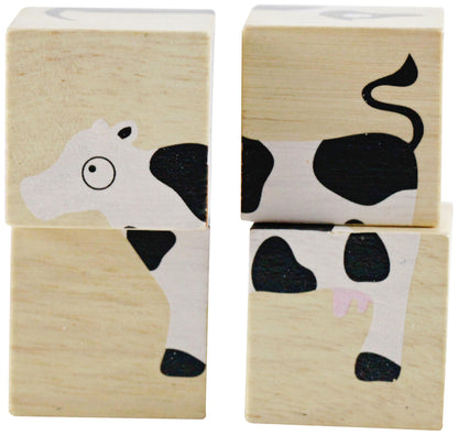 BeginAgain BuddyBlocks Farm Animals - Matching and Problem Solving - Kids 18 Months and Up