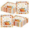 40 Pcs Happy Thanksgiving Napkins - 6.5 Inch Fall Watercolor Paper Napkins, 3-ply Disposable Pumpkin Maple Leaf Cocktail Napkin Tableware Set