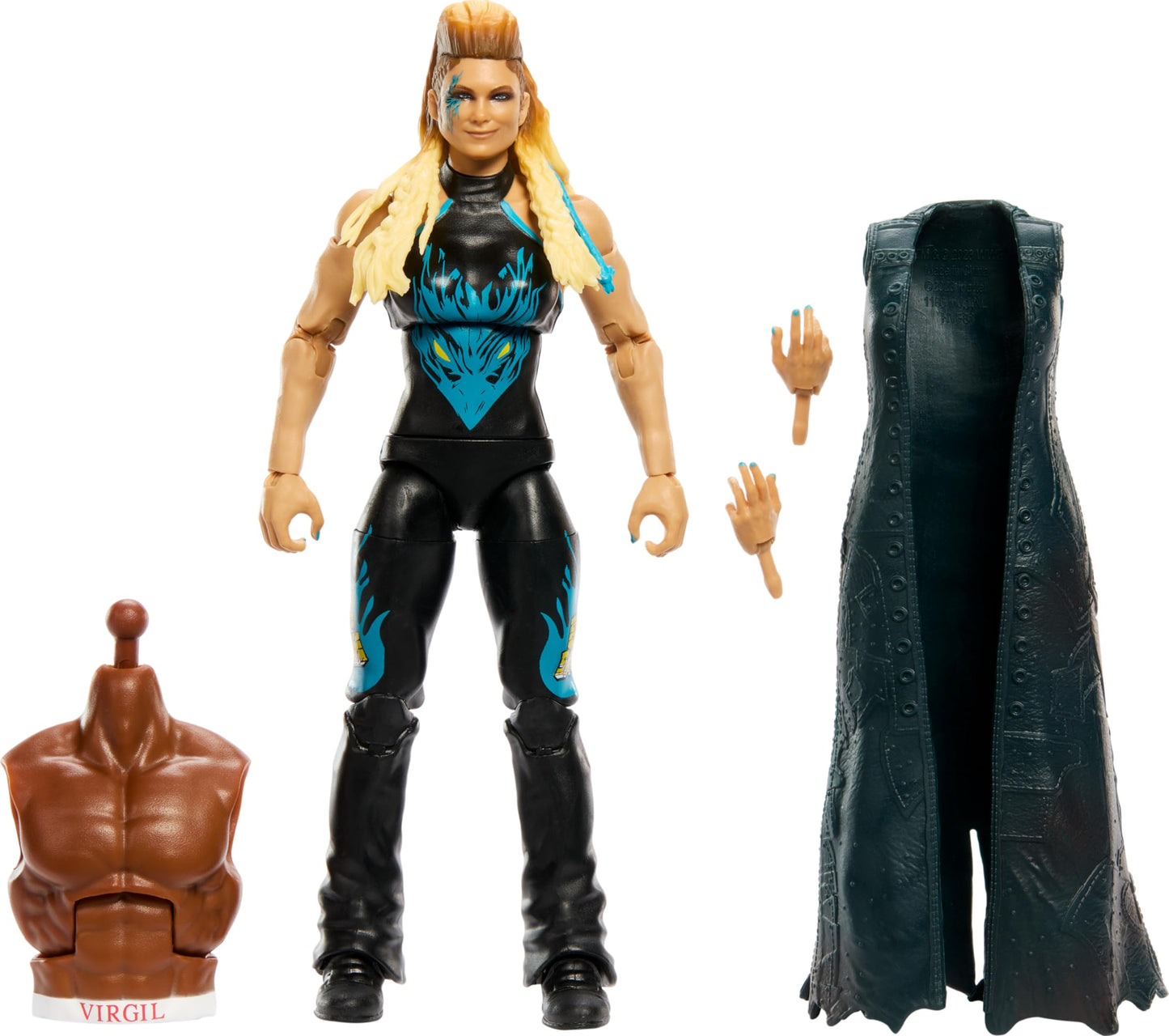Mattel WWE Elite Collection Action Figure Royal Rumble Beth Phoenix with Accessory and Virgil Build-A-Figure Parts