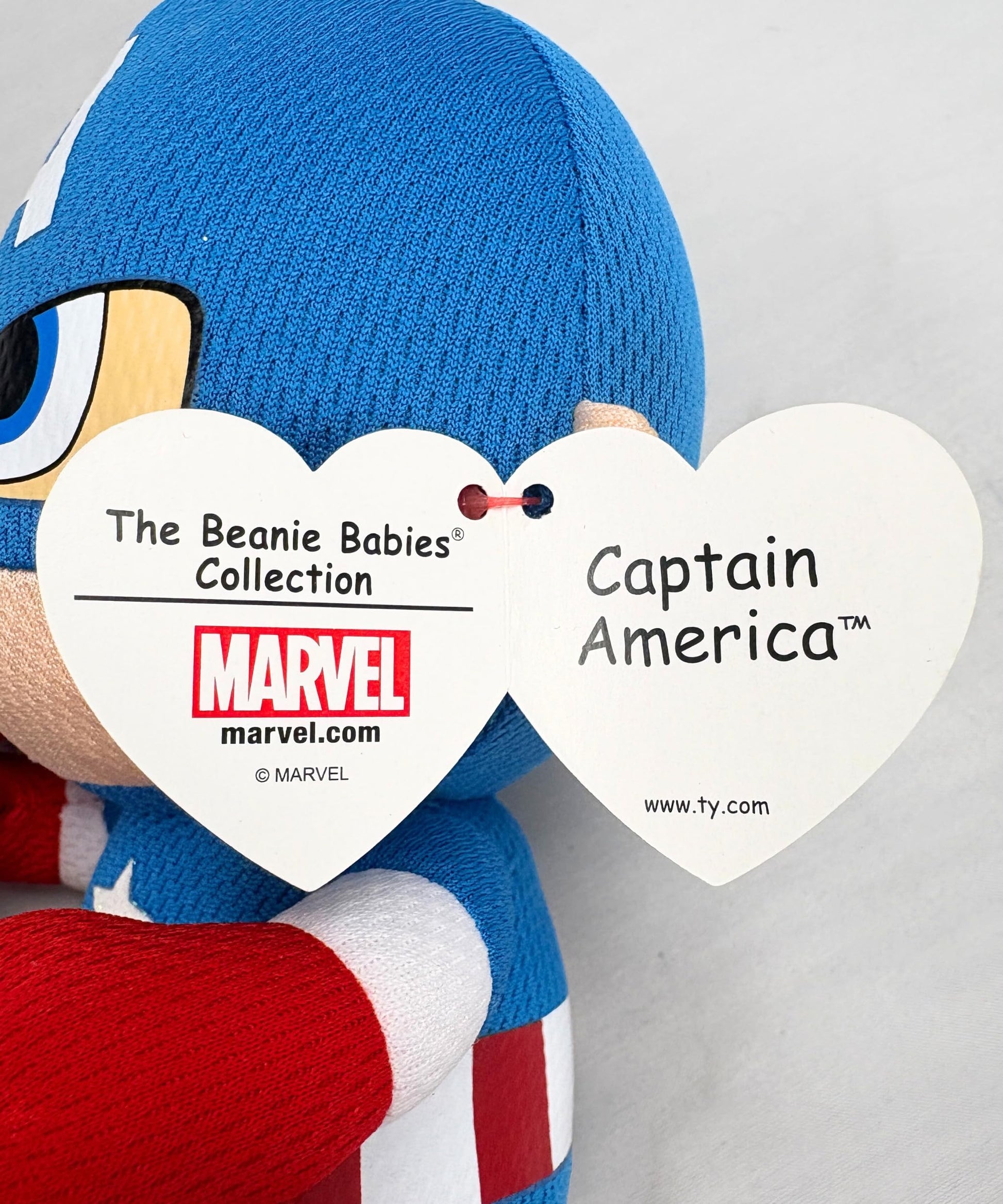 Ty Captain America Plush, Blue/Red/White, Regular