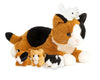 Chirpy Chums Classic Cat Family - 14” Mommy Cat Stuffed Animal with 4 Baby Kittens Inside, Zipper Belly Surprise Plush, Ultra-Soft Mommy & Baby Plush