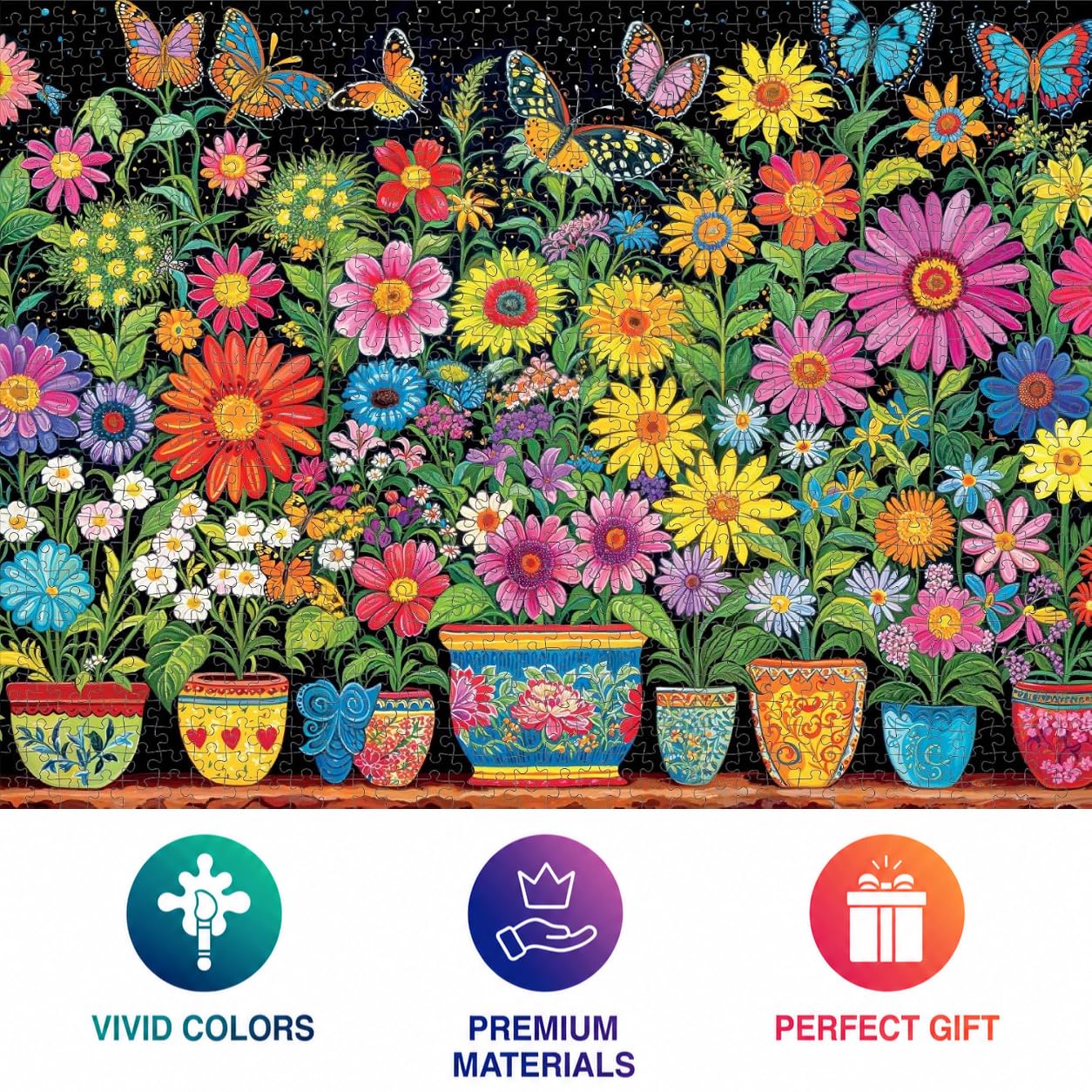 Cross & Glory | 1000 Piece Jigsaw Puzzles for Adults | Floral Fantasia
