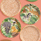 xo, Fetti Animal Print Safari Paper Plates, 4 Designs | 24 pcs 9" | Kids Decorations, Jungle Party Setting, Wild Birthday Decor, Rainforest