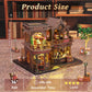 RonmayGift DIY Miniature House Kit, Miniature Dollhouse Kit with Music Box, Mini House Building Kit Book Nook for Adult, Creative Bookshelf Decoration