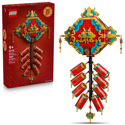 LEGO Spring Festival Fortune Firecracker Kids Building Toy - Chinese New Year Toy for Boys & Girls, Ages 9+ - Play & Display Wall Art with Realistic