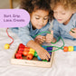 Melissa & Doug Primary Lacing Beads - Educational Toy with 30 Wooden Beads and 2 Laces for Toddlers, Fine Motor Skills Lacing Toys for Toddlers and