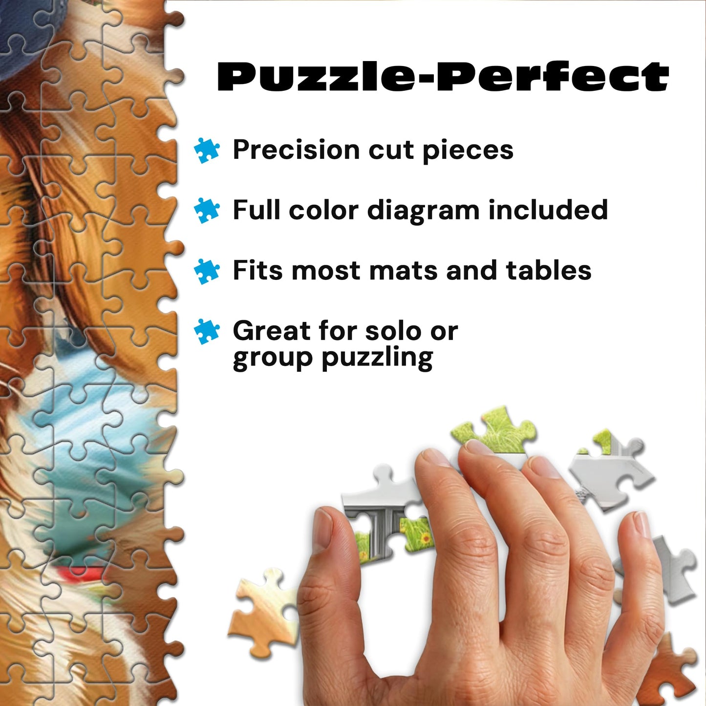 Ceaco - Puppy Players - 500 Large Piece Jigsaw Puzzle for Adults